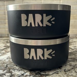 Black Yeti Boomer 4 Bark Dog Bowls - 4-cup - Set of 2